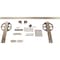 Ekena Millwork Premium Wagon Wheel Strap Barn Door Hardware Set w/ 7' Track for 2 1/4" Doors, White Bronze GB600157HWWZ - alternate 1